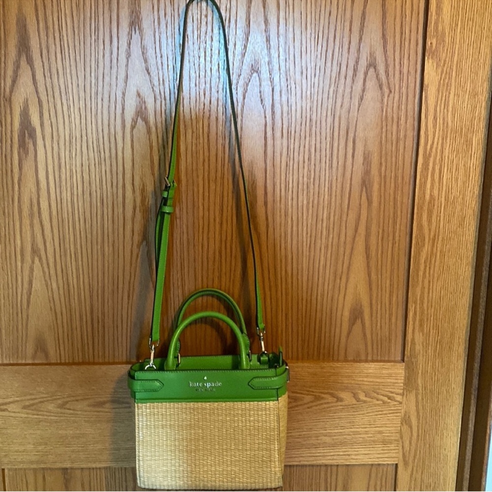 Kate Spade Green and Tan Crossbody Bag